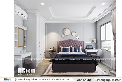 Thiết kế phòng ngủ Master đẹp ấn tượng tại Emerald Celadon City 84m2